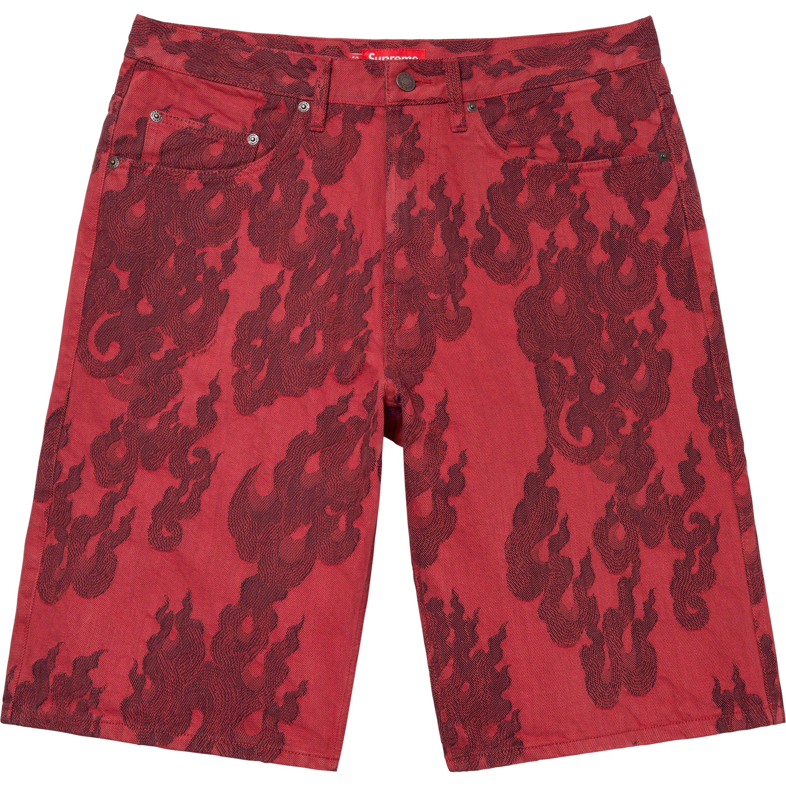 Flames Jacquard Baggy Denim Short view 14